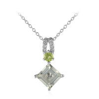 Collier en argent et Améthyste verte