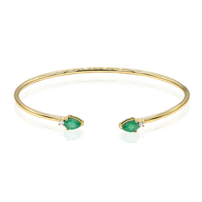 Bracelet en or et Emeraude de Zambie AAA (CIRARI)