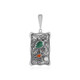 Pendentif en argent et Malachite (Desert Chic)