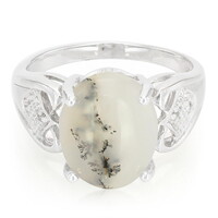 Bague en argent et Agate dendritique