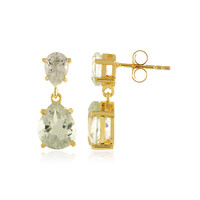 Boucles d'oreilles en argent et Améthyste verte