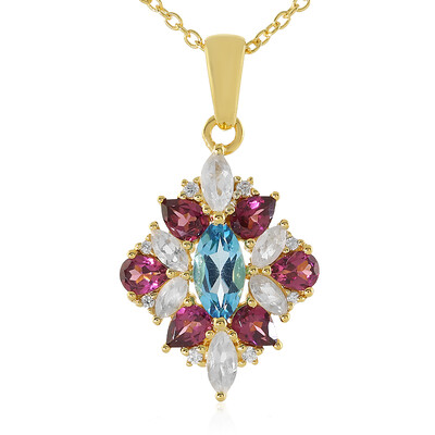 Collier en argent et Topaze bleu Suisse