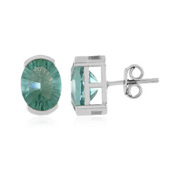 Boucles d'oreilles en argent et Fluorite verte