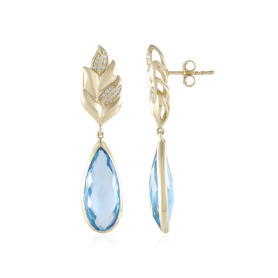 Boucles d'oreilles en or et Topaze de Marambaia (de Melo)