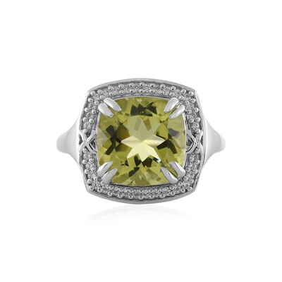 Bague en argent et Quartz citron