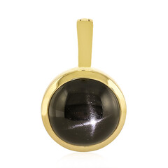 Pendentif en argent et Diopside étoilé d'Inde