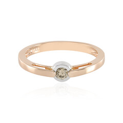 Bague en or et VS2 Diamant Brun