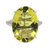 Bague en argent et Quartz de l'Ouro Verde