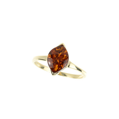 Bague en argent et Ambre baltique (dagen)