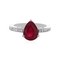 Bague en argent et Rubis de Madagascar