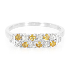 Bague en argent et Citrine