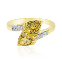 Bague en or et Héliodore