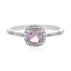 Bague en argent et Améthyste Rose de France