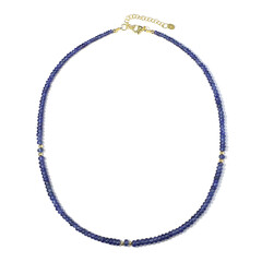 Collier en argent et Saphir bleu