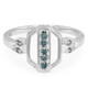 Bague en argent et Diamant fantaisie