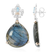 Boucles d'oreilles en argent et Labradorite (Dallas Prince Designs)
