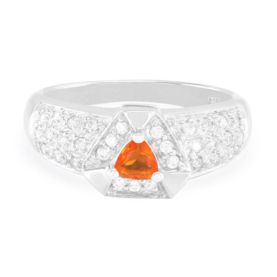 Bague en argent et Opale de Feu de Buriti