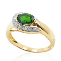 Bague en or et Diopside de Russie