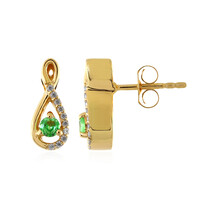 Boucles d'oreilles en argent et Grenat Tsavorite