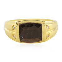 Bague en argent et Saphir chocolat