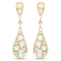 Boucles d'oreilles en argent et Opale Welo