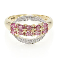 Bague en or et Saphir Padparadscha non chauffé