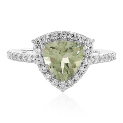 Bague en argent et Améthyste verte