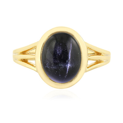 Bague en argent et Diopside étoilé d'Inde