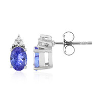 Boucles d'oreilles en argent et Tanzanite
