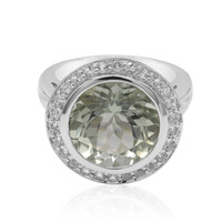 Bague en argent et Améthyste verte