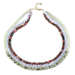 Collier en argent et Rhodonite