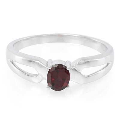 Bague en argent et Rhodolite du Brésil