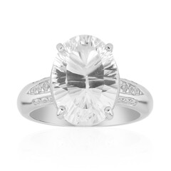 Bague en argent et Topaze blanche