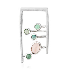 Pendentif en argent et Quartz rose