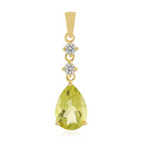 Pendentif en argent et Quartz citron