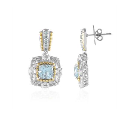 Boucles d'oreilles en argent et Topaze bleu ciel (Dallas Prince Designs)