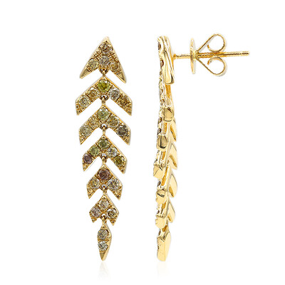 Boucles d'oreilles en or et Diamant fancy SI2 (CIRARI)