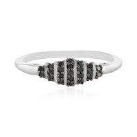Bague en argent et Diamant bleu I2