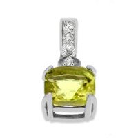 Pendentif en argent et Quartz de l'Ouro Verde