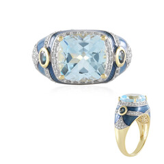 Bague en argent et Topaze bleu ciel (Adela Silber)