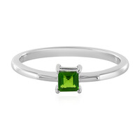 Bague en argent et Diopside de Russie