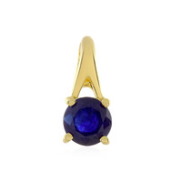 Pendentif en argent et Saphir bleu de Madagascar