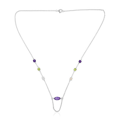 Collier en argent et Améthyste de Zambie (de Melo)