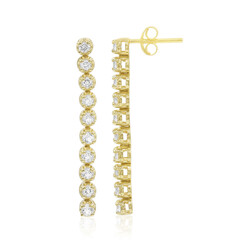 Boucles d'oreilles en argent et Topaze blanche