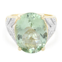 Bague en or et Améthyste verte du Rio Grande
