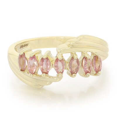 Bague en or et Saphir Padparadscha non chauffé