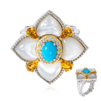 Bague en argent et Turquoise Sleeping Beauty (Dallas Prince Designs)