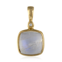 Pendentif en argent et Pierre de Lune arc-en-ciel