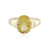 Bague en or et Béryl doré