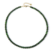 Collier en argent et Diopside de Russie